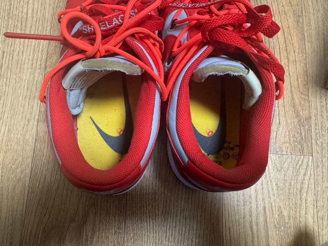 [290]나이키x오프화이트 덩크로우 유니버시티레드 상품이미지5