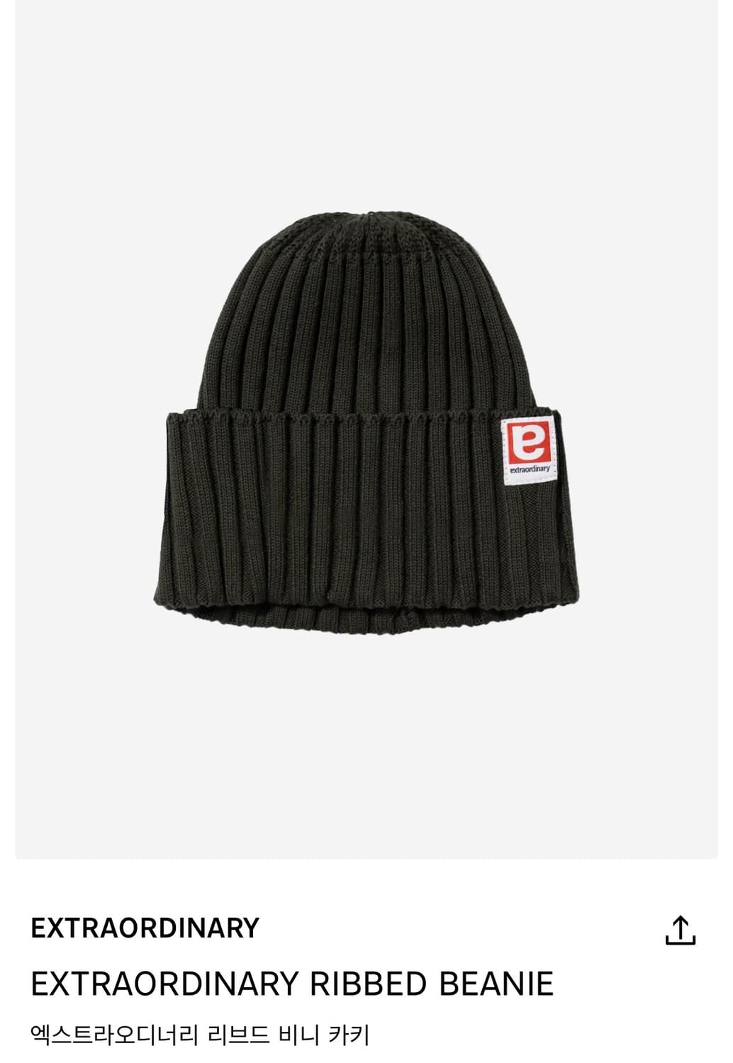 엑스트라오디너리 비니 카키색 상품이미지1