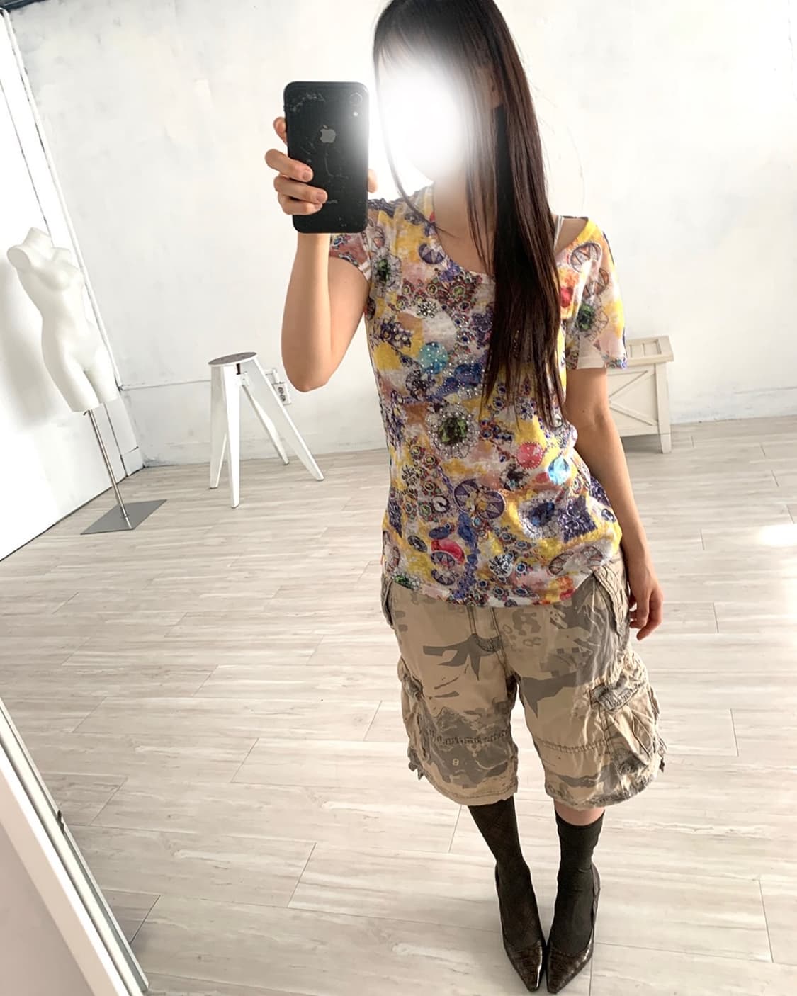 BACK NUMBER Camel Camo Bermuda Pants 상품이미지2