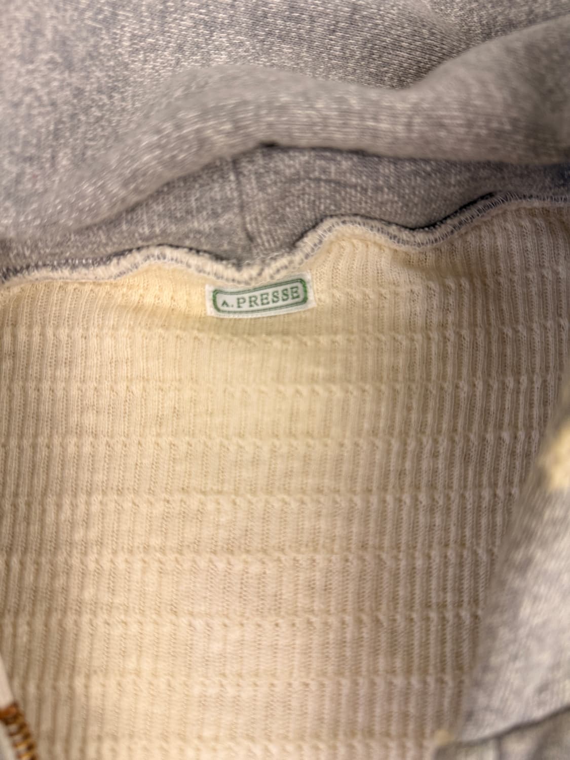 24fw 아프레쎄 빈티지 라이트웨이트 스웻 후드집업 3사이즈 상품이미지2