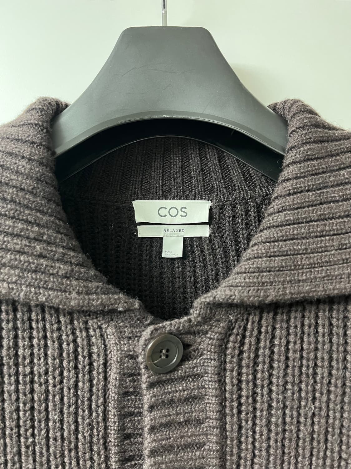 코스 리브드 니트 울 가디건 브라운 s 상품이미지2