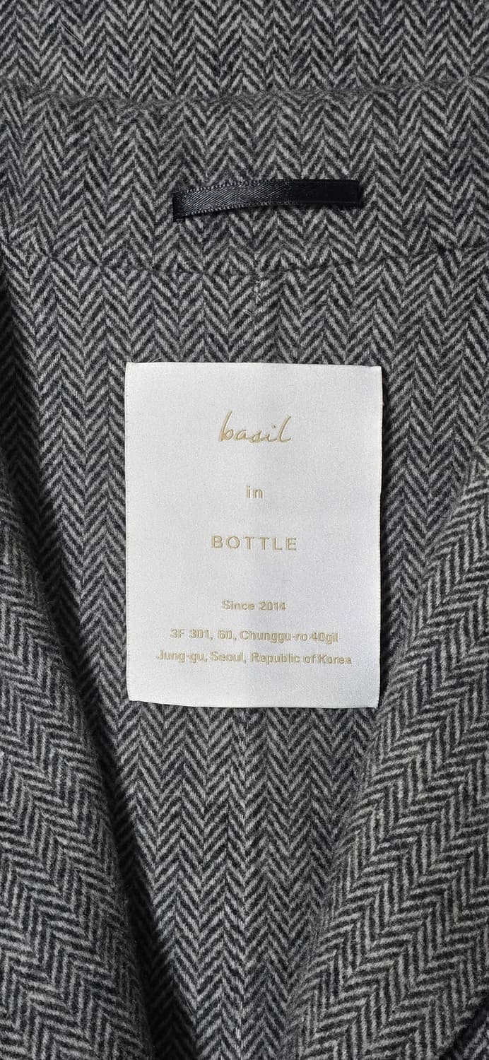 Basil 헤링본 롱코트 Free 상품이미지3