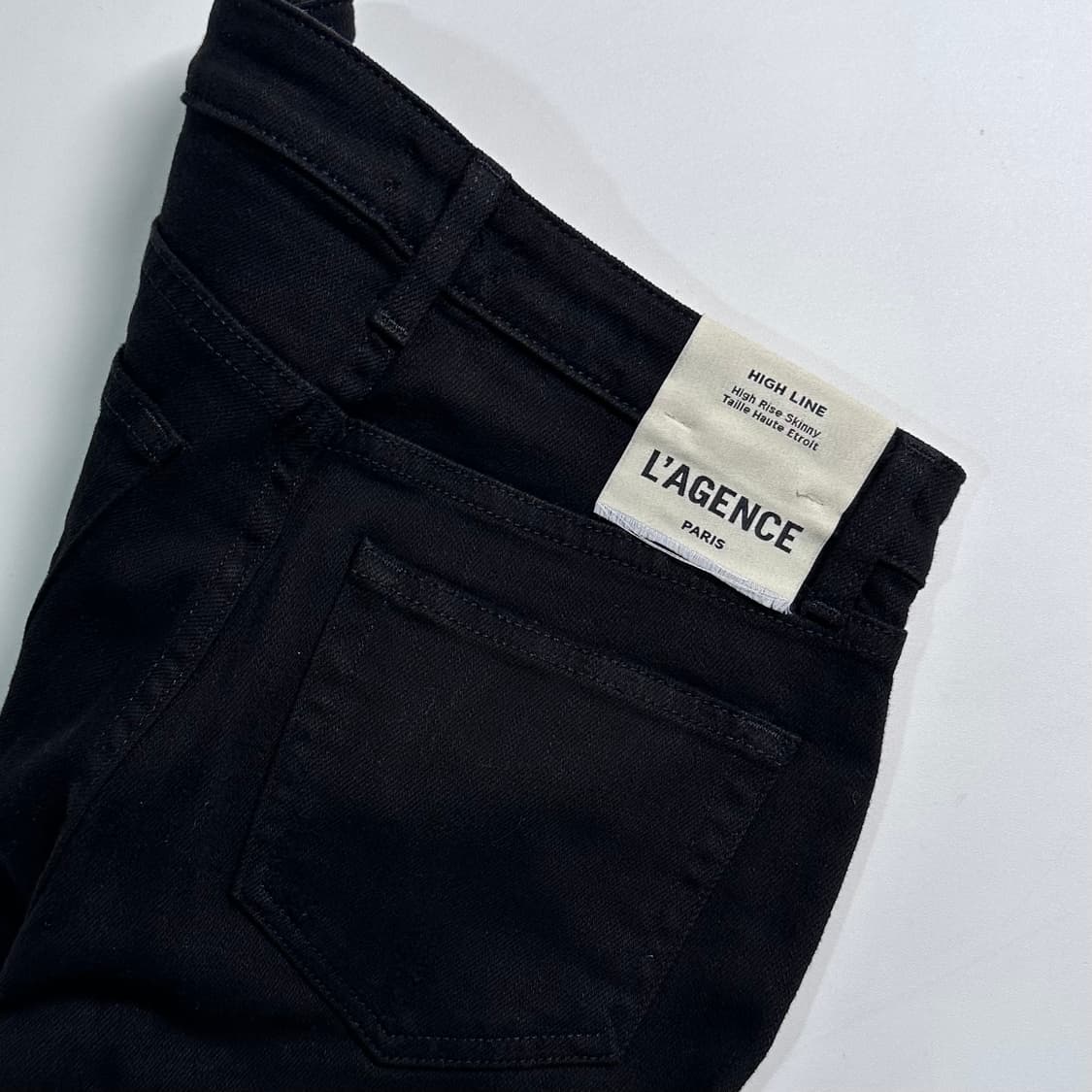 라장스 컷팅 블랙 팬츠  상품이미지5