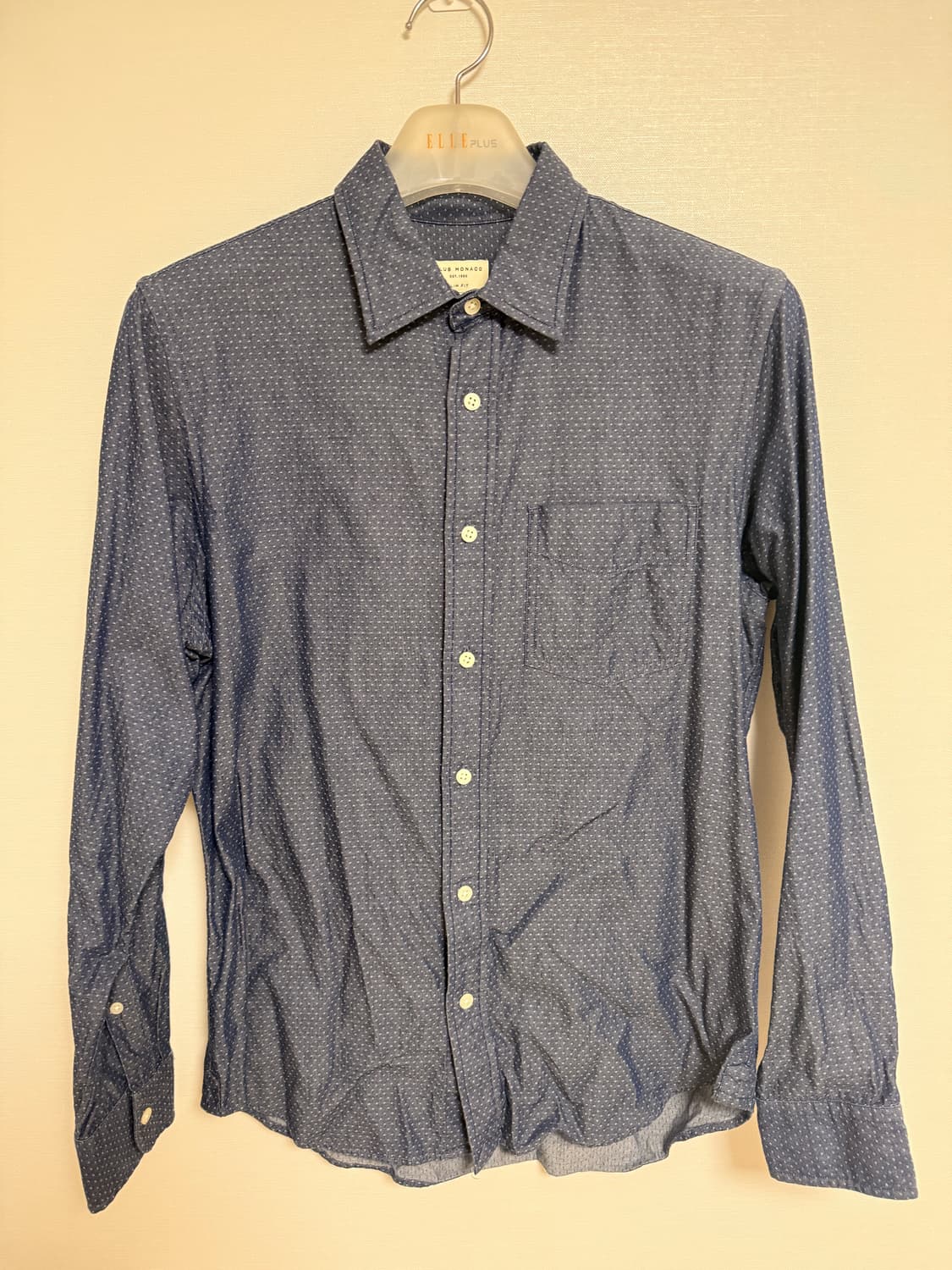 클럽모나코 도트 셔츠 슬림핏 M(100) / 면100% / 공홈 직구 상품이미지7