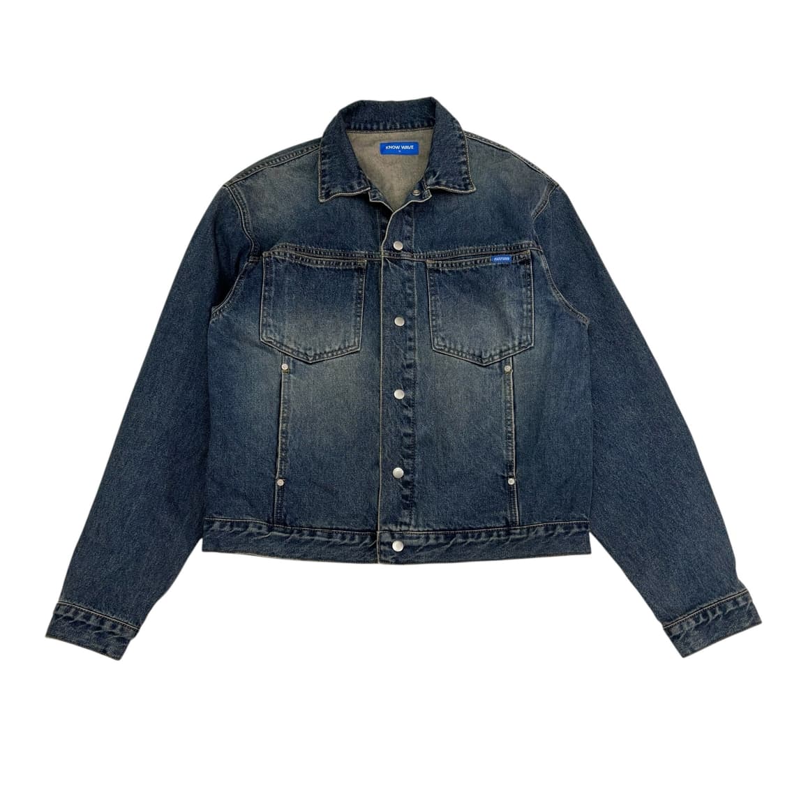 노우웨이브 로고 엠브로더리 데님 트러커 자켓 상품이미지1