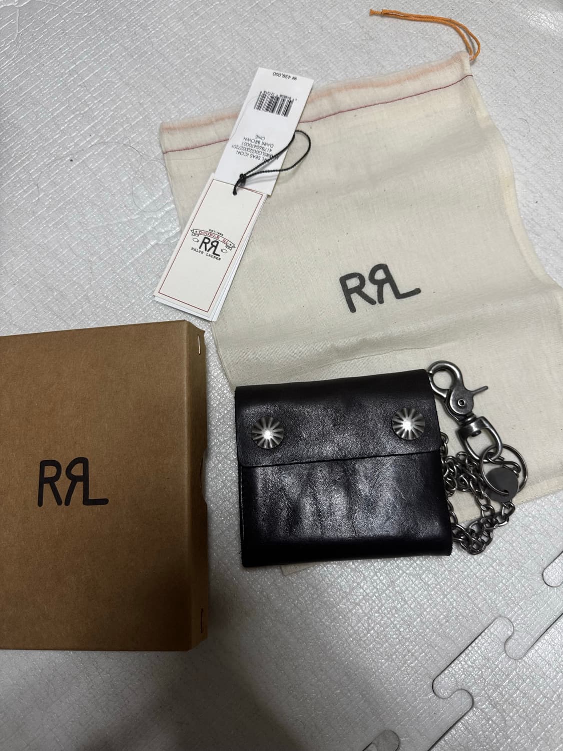 RRL 더블알엘 지갑 콘초 레더 체인 월렛 상품이미지3