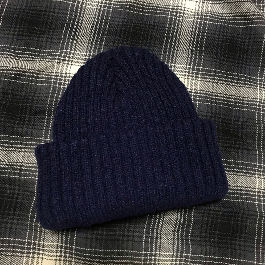 재팬 도톰 헤비 울 숏비니 네이비 상품이미지1