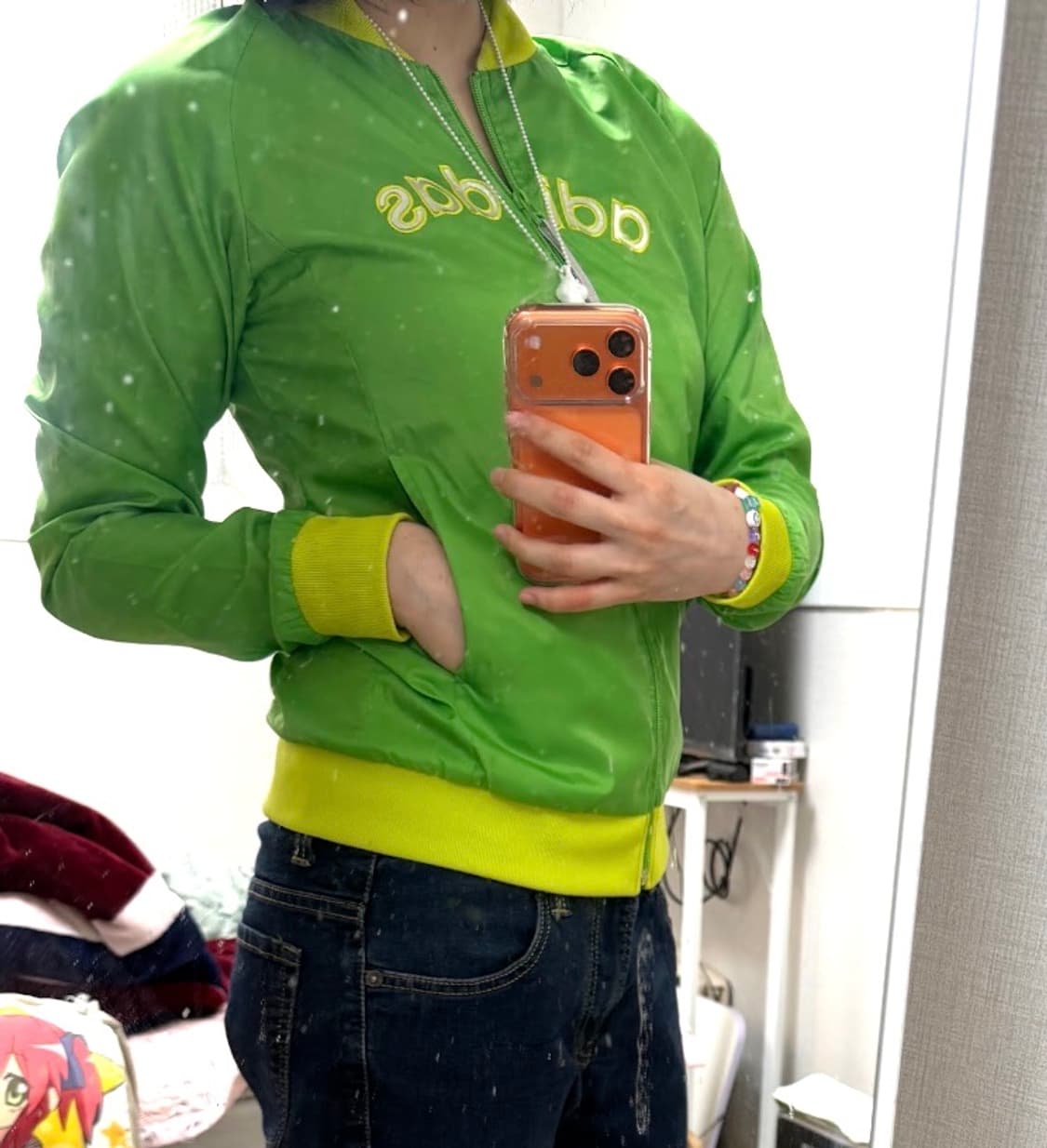 adidas jackt green vintage 구제 바람막이 s 상품이미지1
