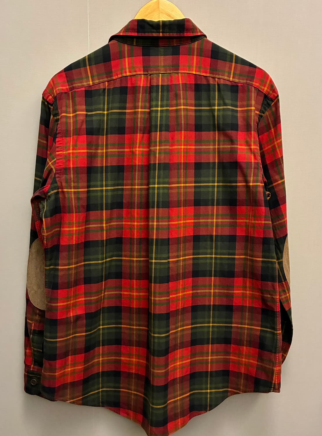 (L)POLO 폴로랄프로렌 타탄체크 포켓 엘보 스웨이드패치 셔츠 상품이미지6