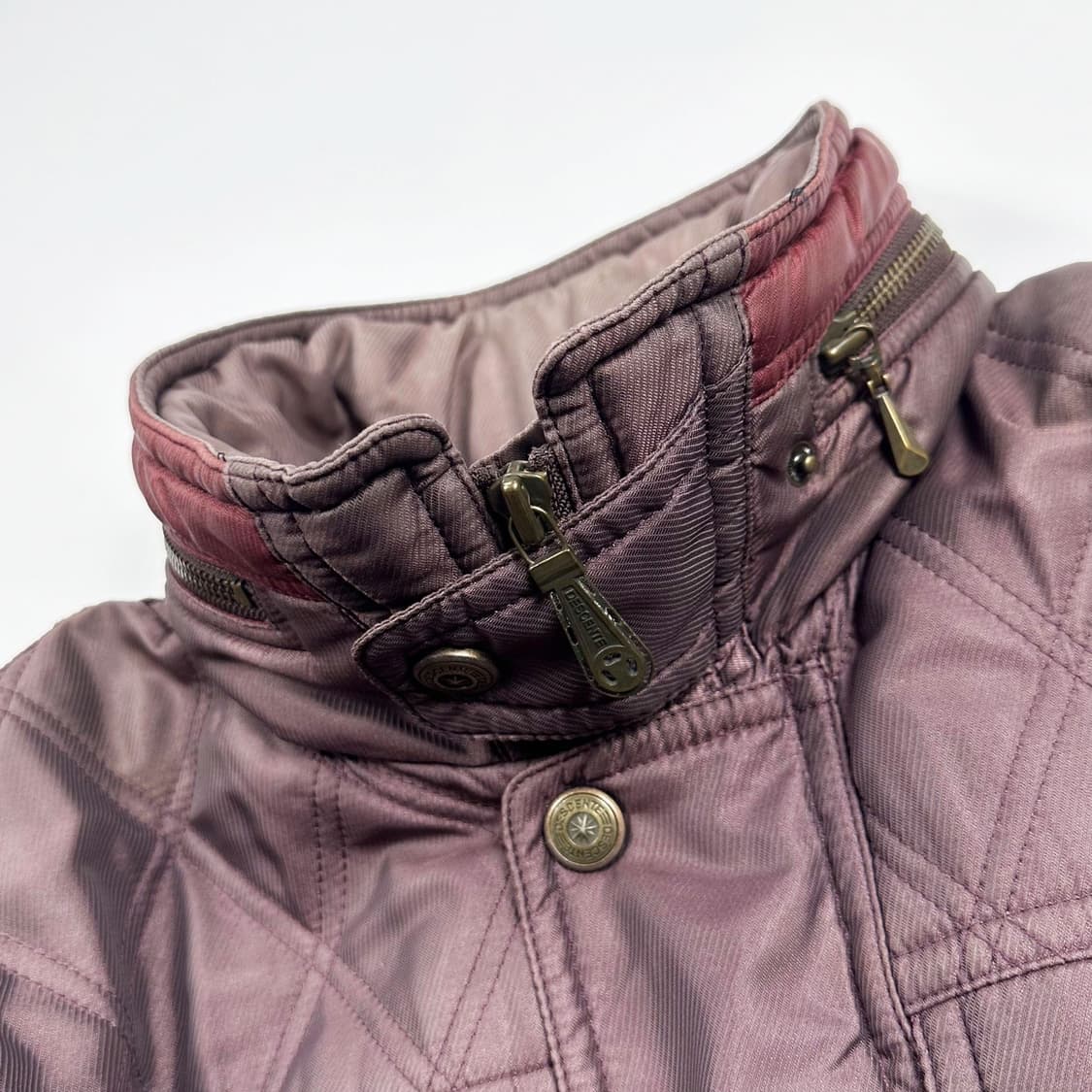 데상트 레트로 버건디 배색 점퍼 자켓 (L) 상품이미지5