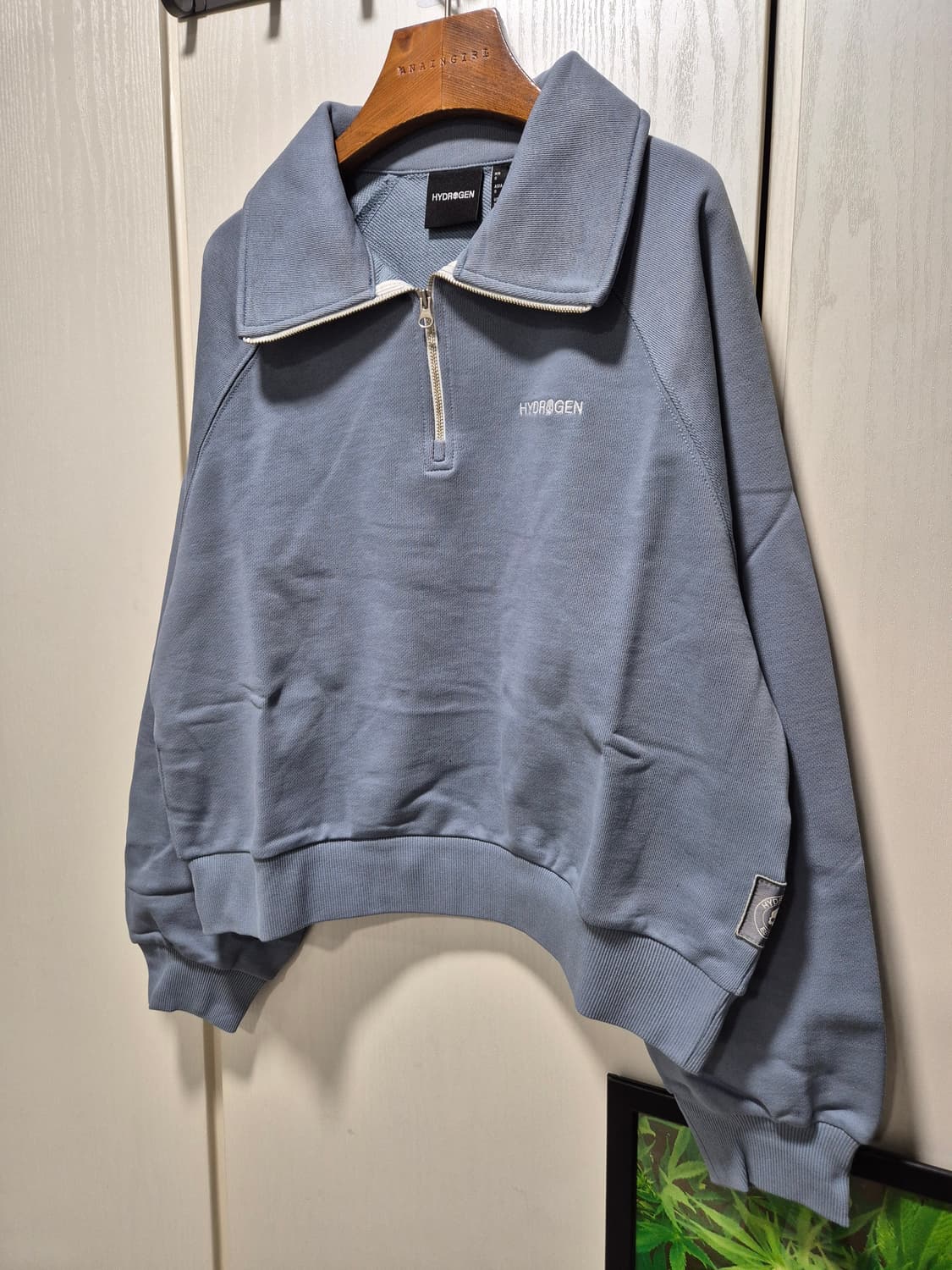 (세일)(새상품)하이드로겐 집업 맨투맨 블루 상품이미지3