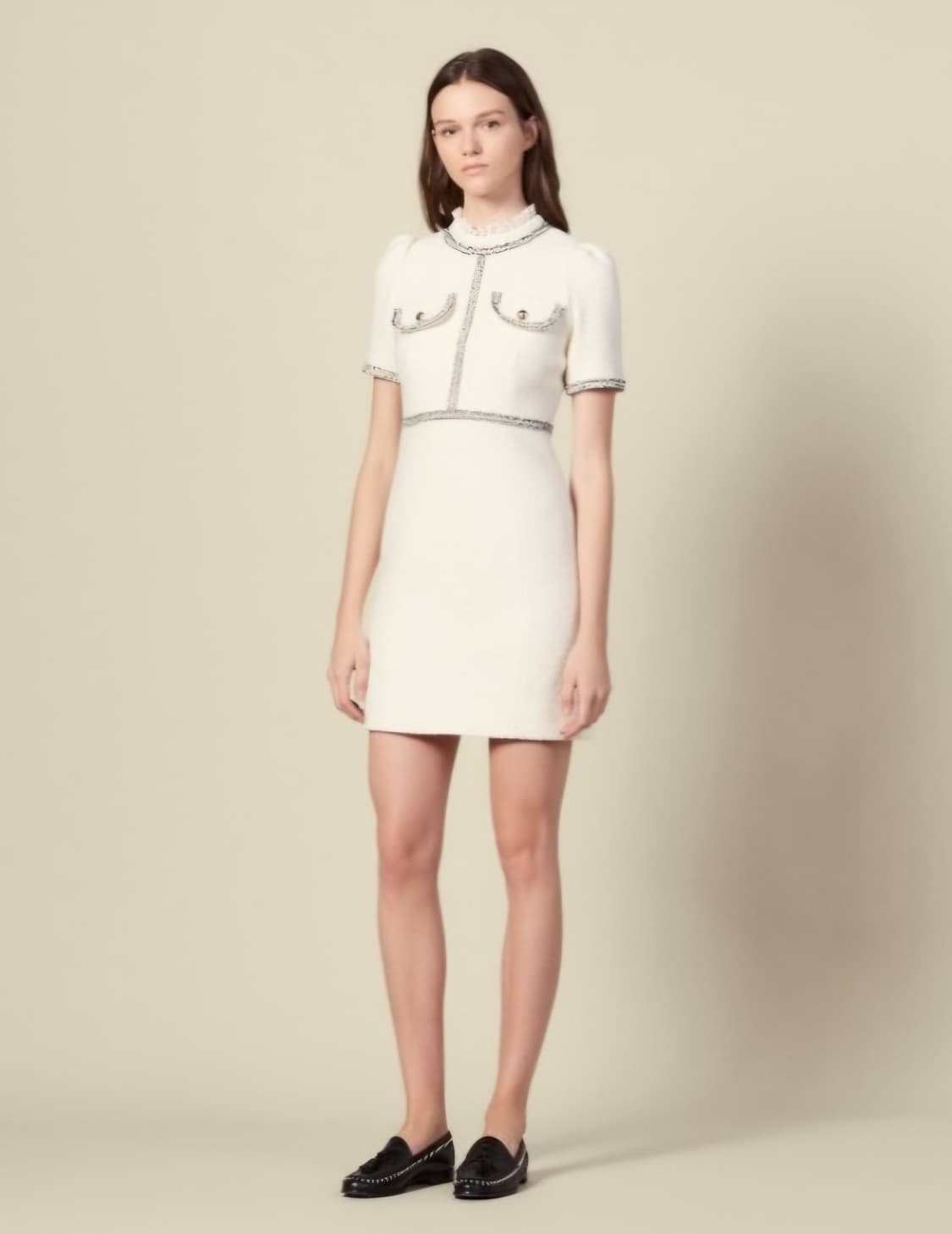 산드로 트위드 미니 원피스 상품이미지1