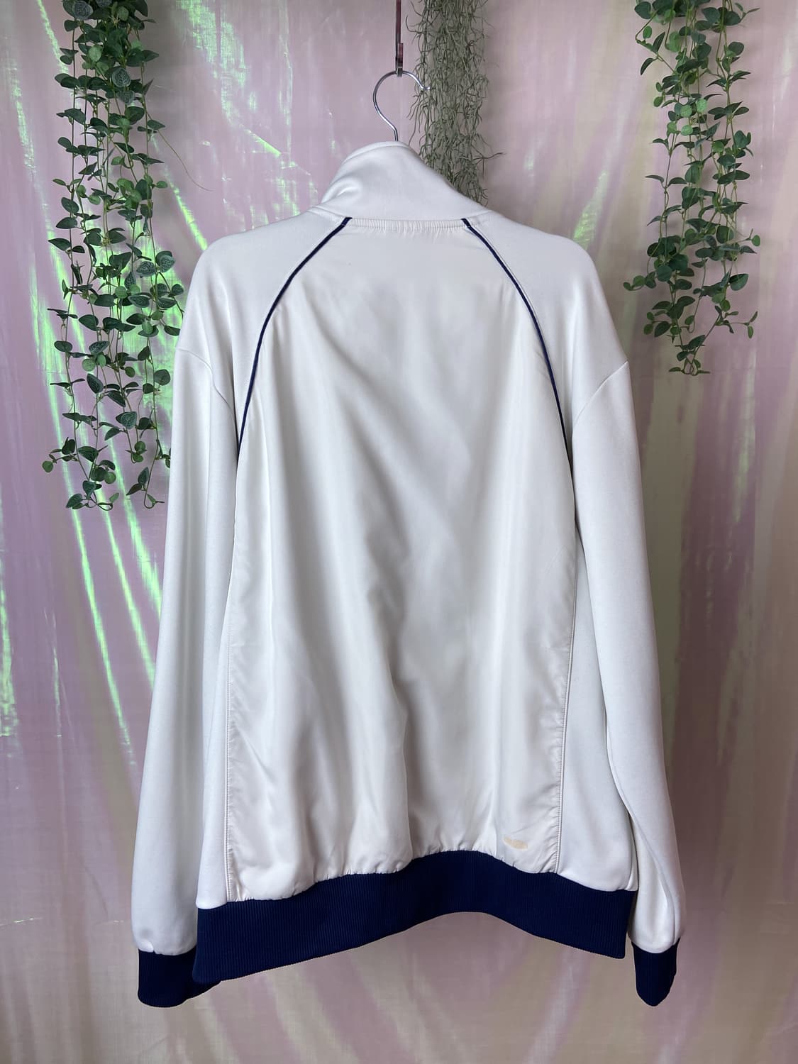 아디다스 화이트 블루 글리터삼선 져지 집업  상품이미지7