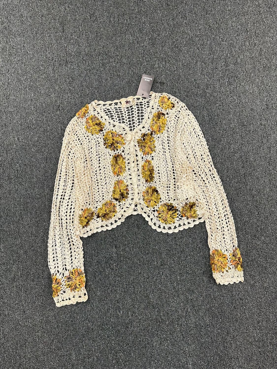 OS)Japanese vintage 여성 크로셰 가디건 상품이미지1