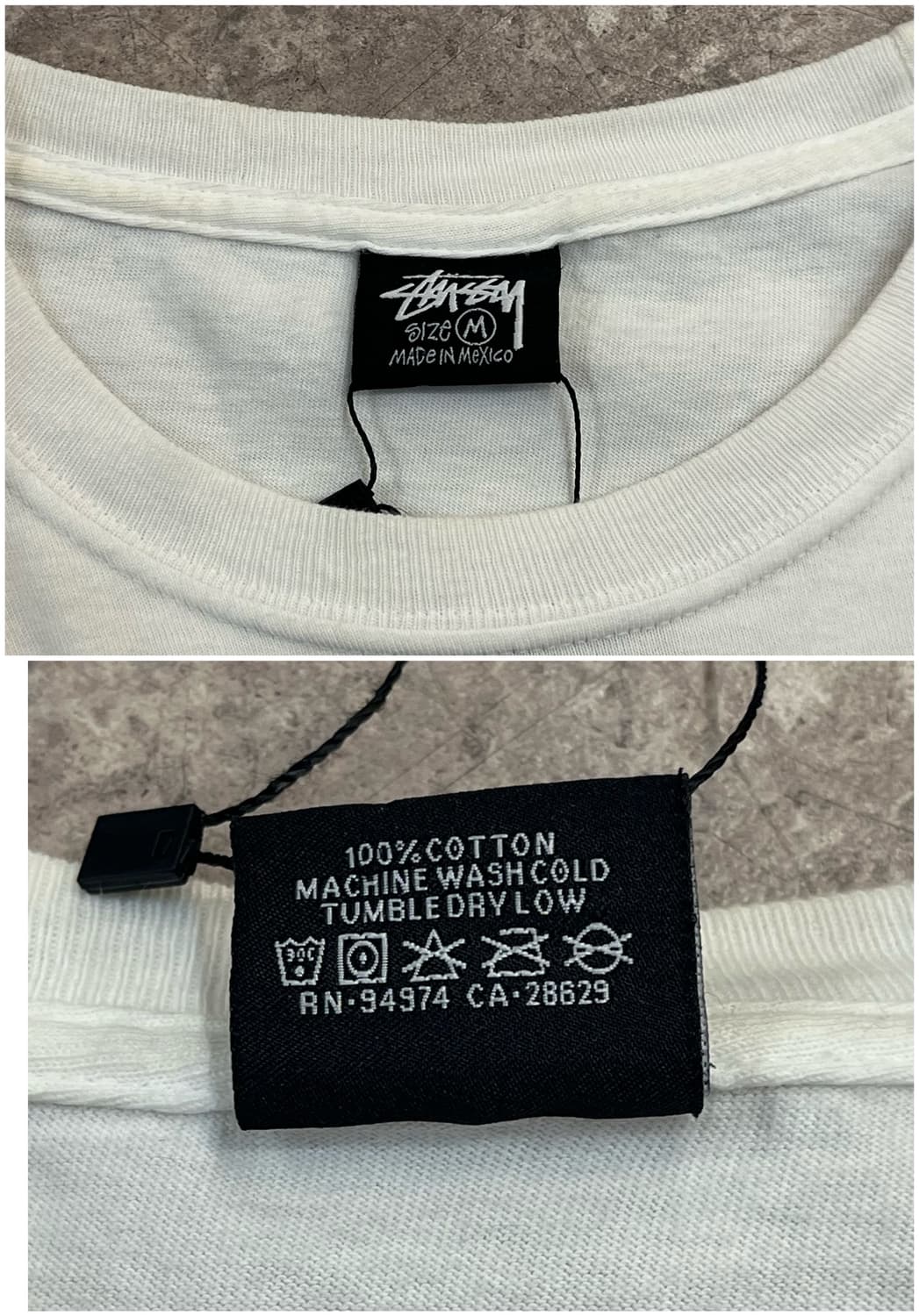 스투시 월드투어 반팔티 화이트 M #csz3231 상품이미지3