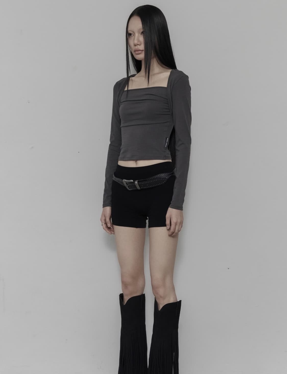 므넴 볼레로 셔링 탑 Bolero shirring top 상품이미지2