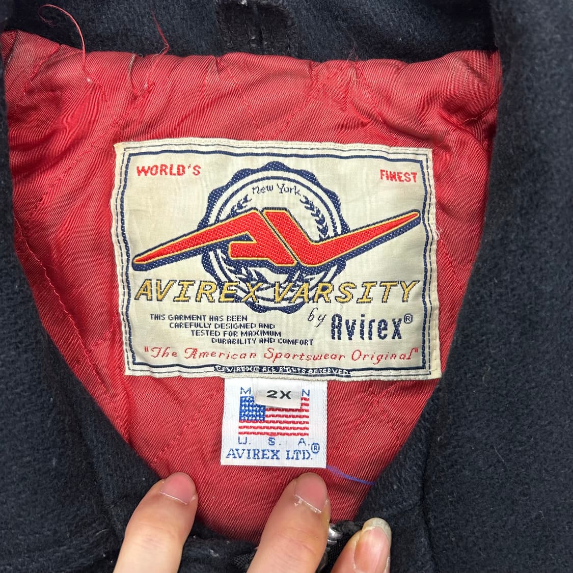 아비렉스 블랙 바시티 자켓 상품이미지3