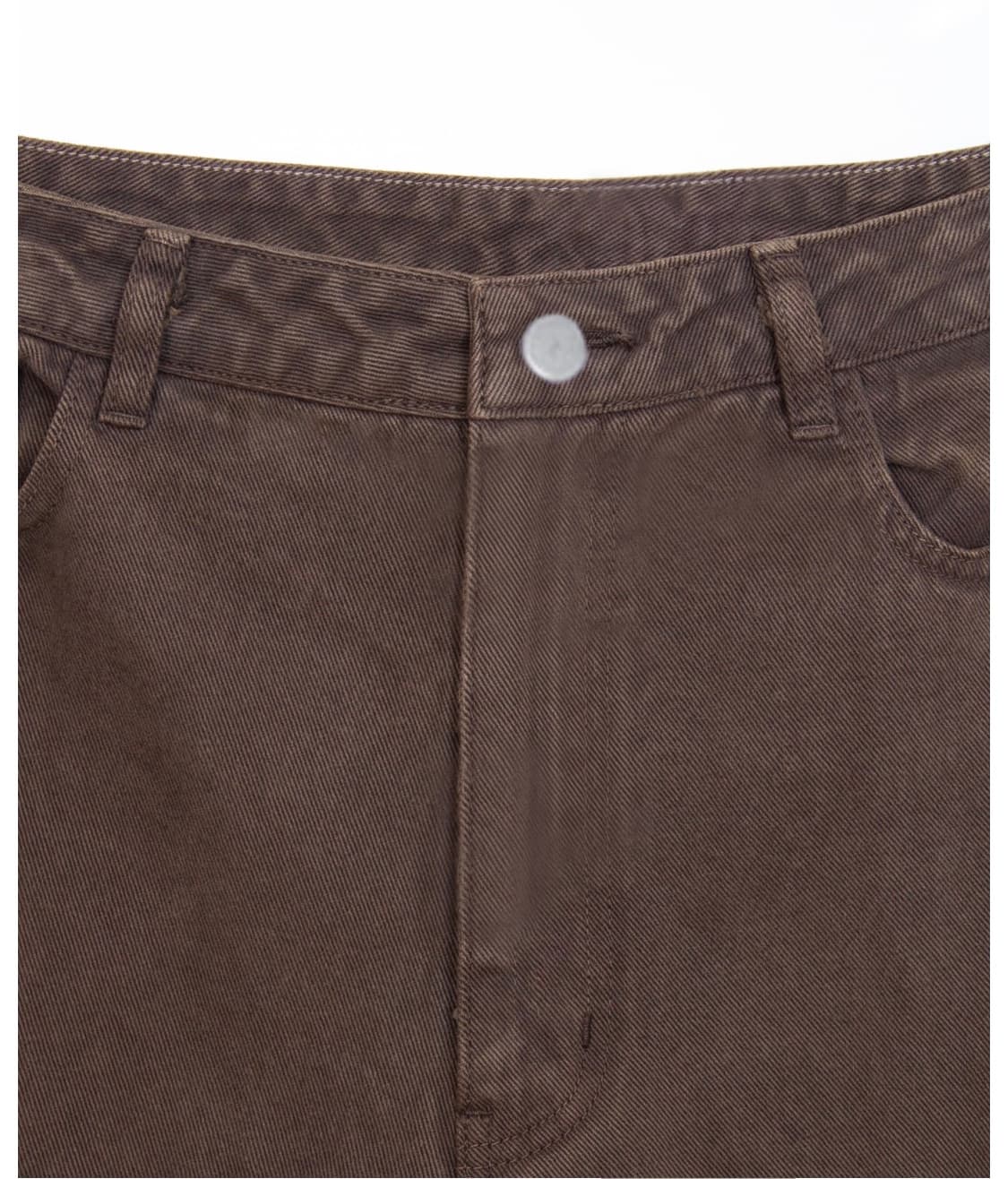 마티스 더 큐레이터 와이드 다잉 데님 팬츠 딥 브라운 3사이즈 상품이미지3