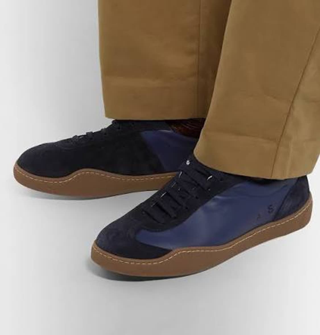 [41] 아크네 스튜디오 라스 스니커즈 레더 스웨이드 네이비 블루 상품이미지2