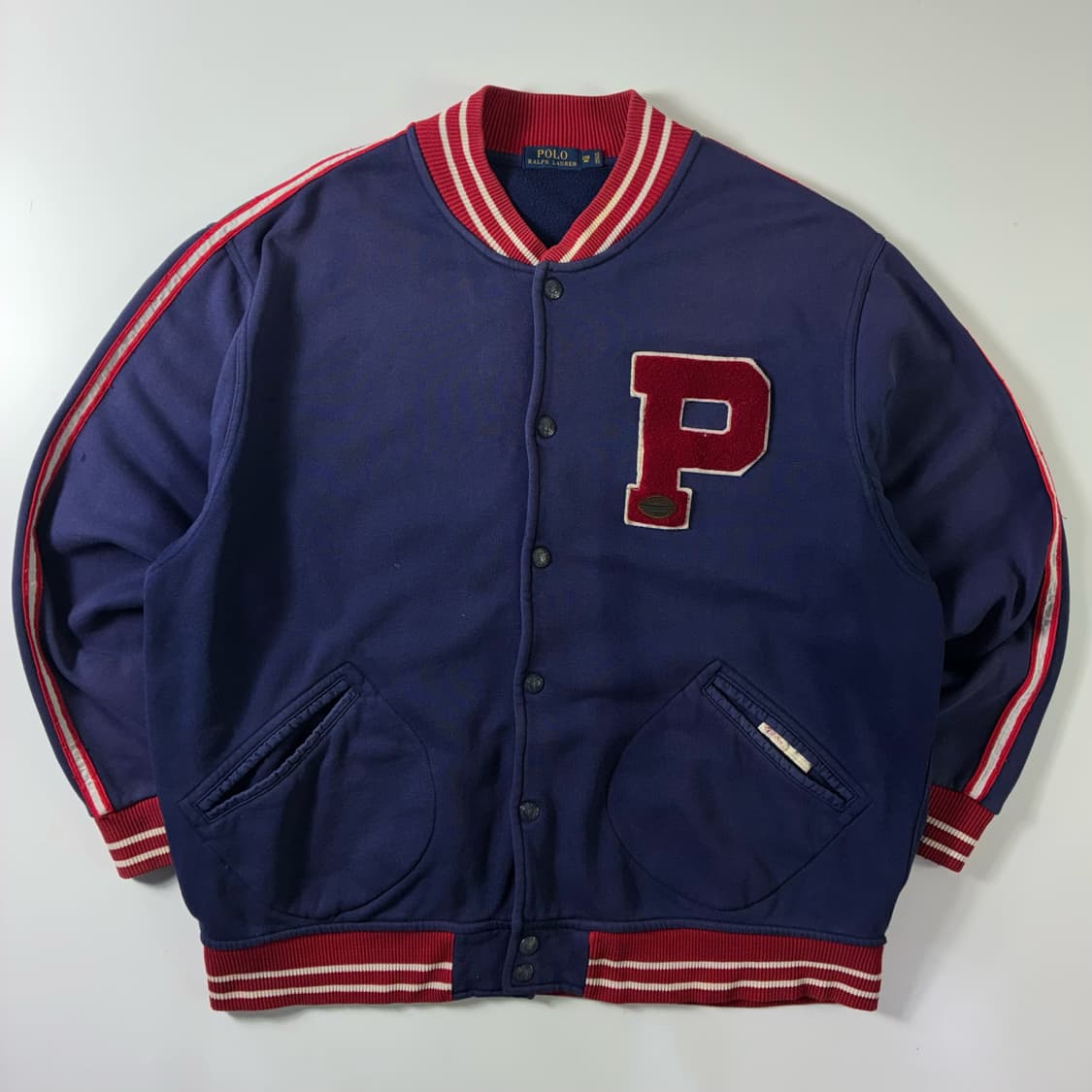 Polo  폴로 랄프로렌 코튼 P로고 바시티 자켓  상품이미지1