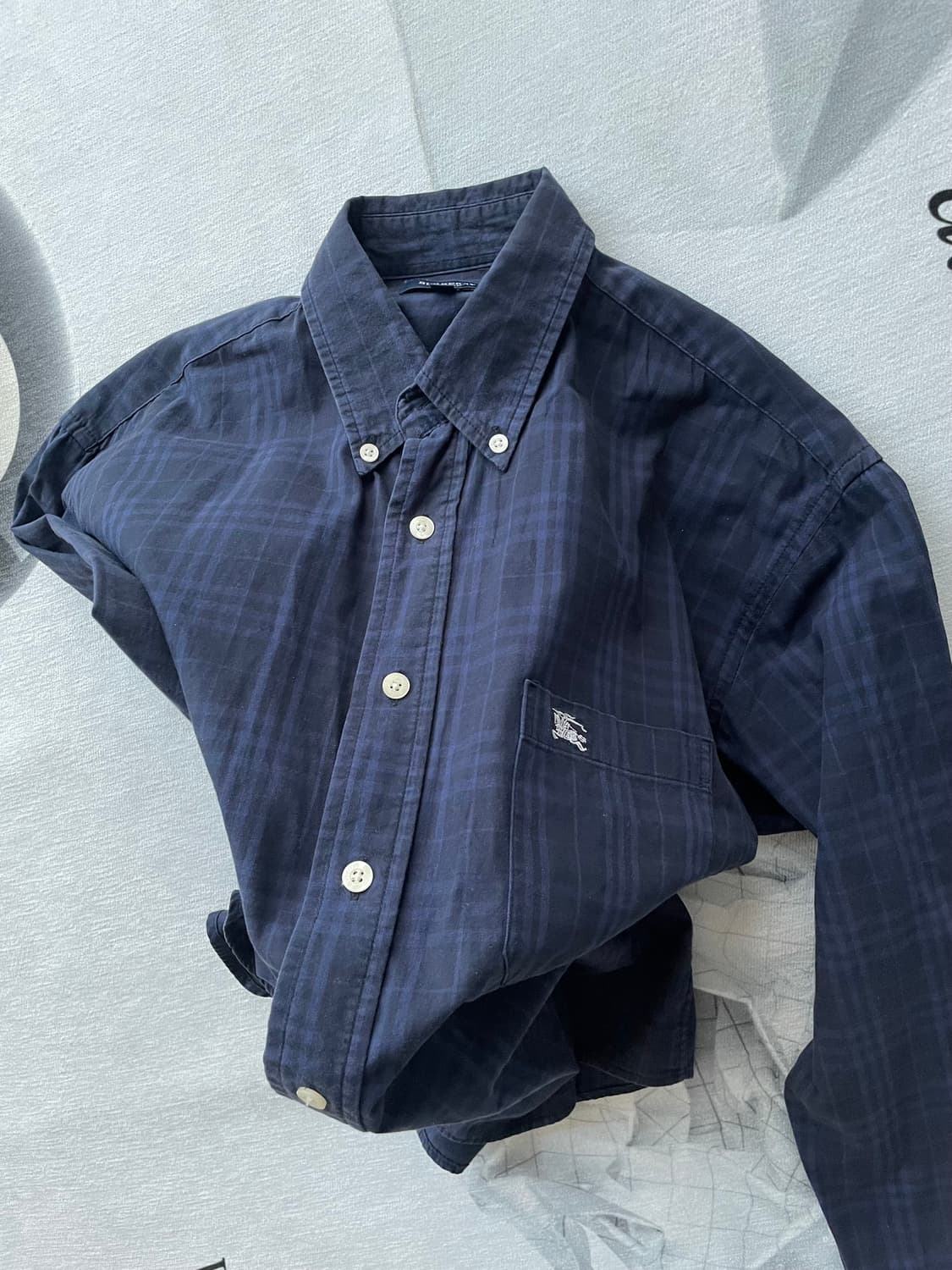 버버리 로고 체크 셔츠 남방 상품이미지5