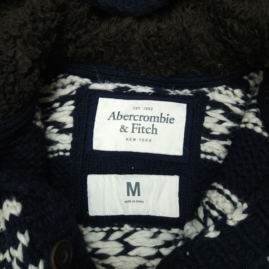 아베크롬비 코위찬 니트 후드 자켓 M 상품이미지6