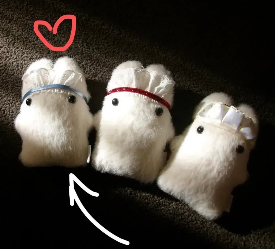 지초이 지토 카드홀더 인형 화이트+하늘색 헤도레 포함 상품이미지2