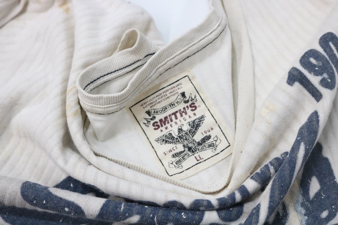 스미스아메리칸 빈티지 데미지 페인팅 와플 티셔츠 (LL) 상품이미지7