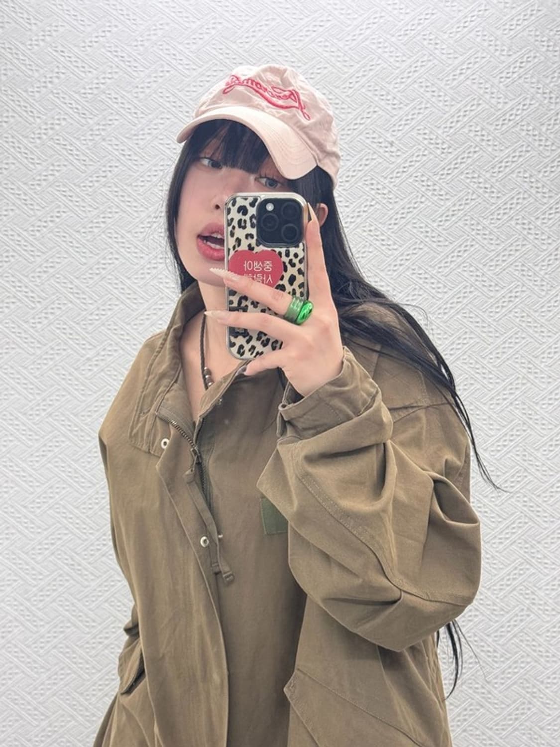 아베크롬비 Y2K 키치 레터링 딸기우유 볼캡 C08511 상품이미지1