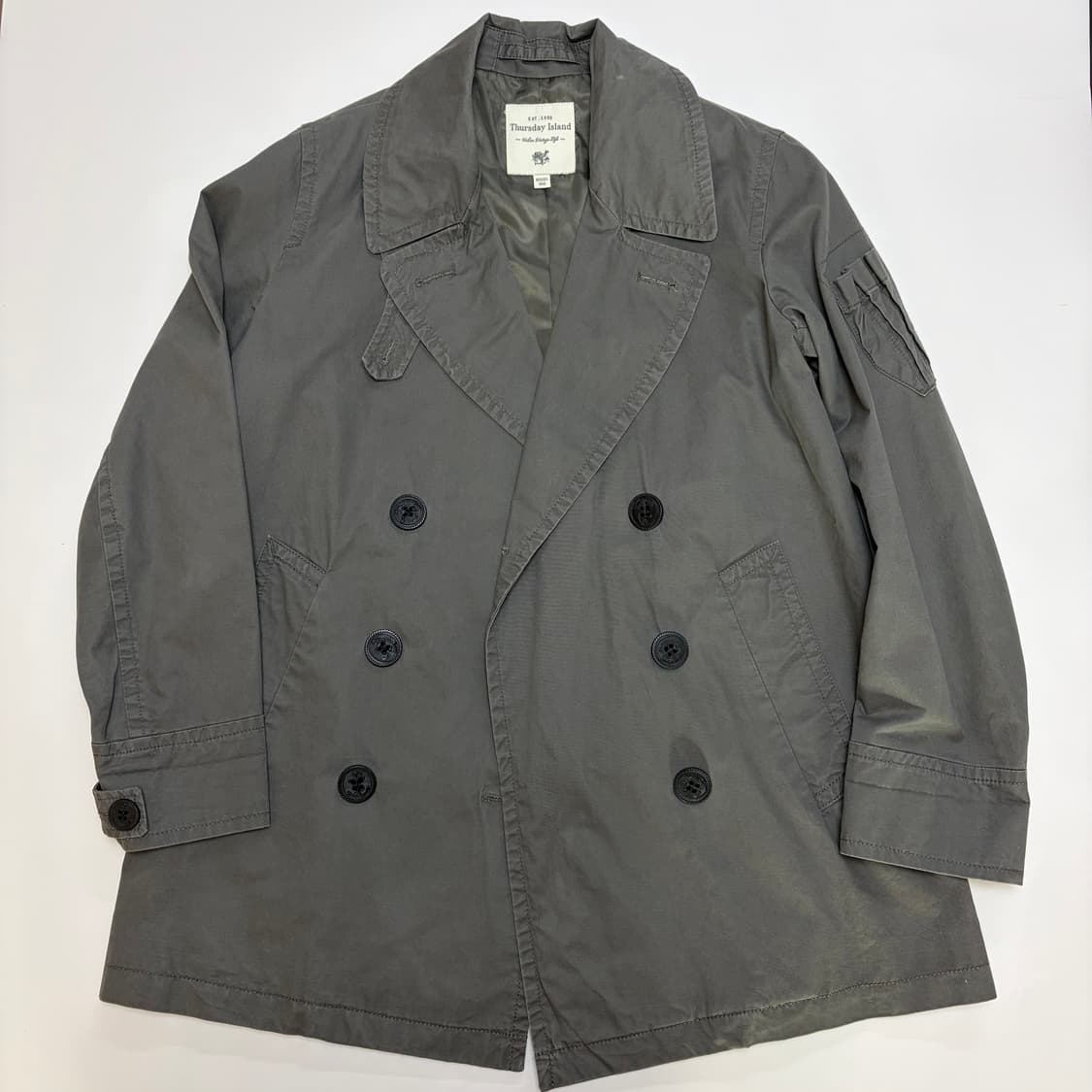 썰스데이 아일랜드 더블 트렌치 자켓 상품이미지1