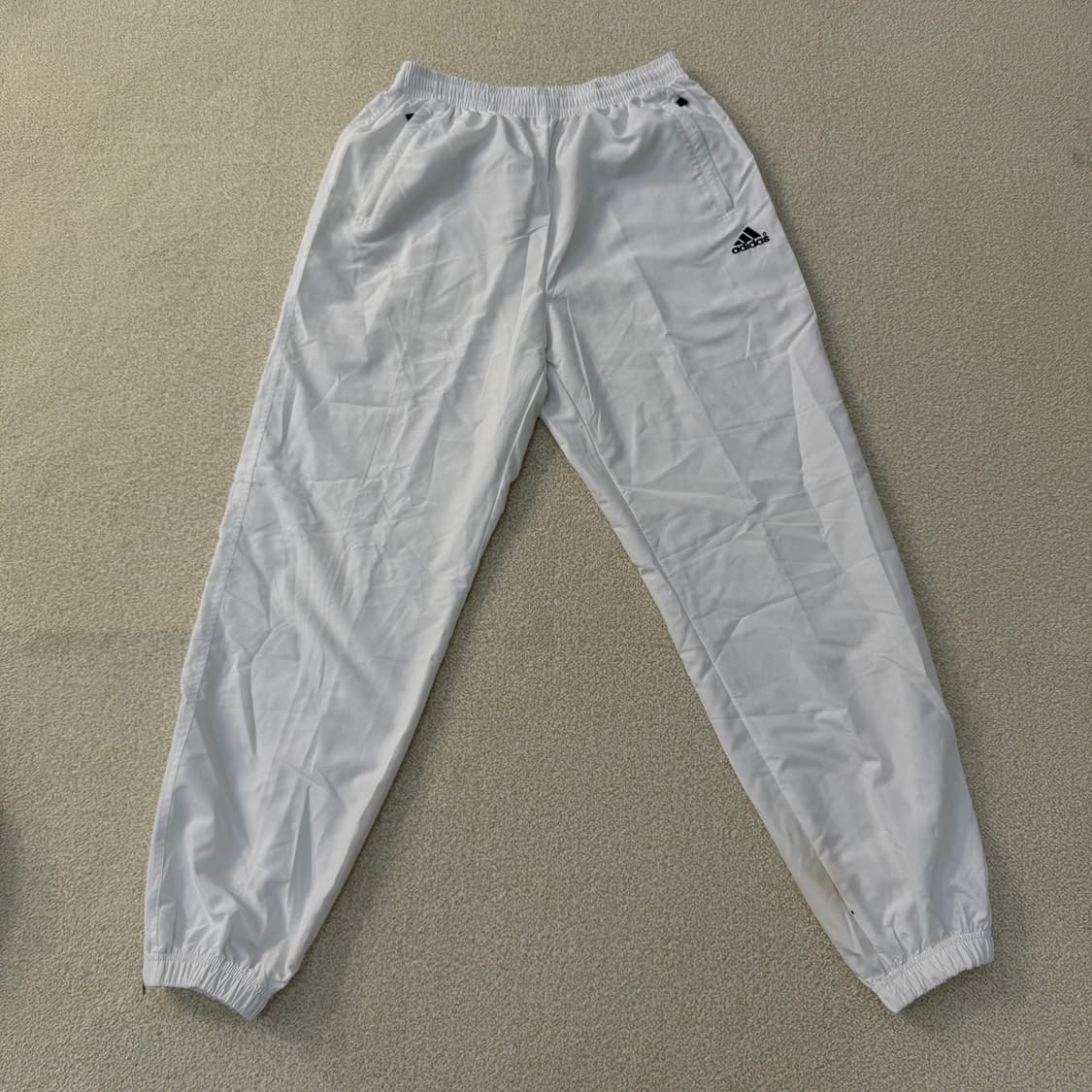 90 아디다스 화이트 우븐 조거팬츠 0121T2 상품이미지1