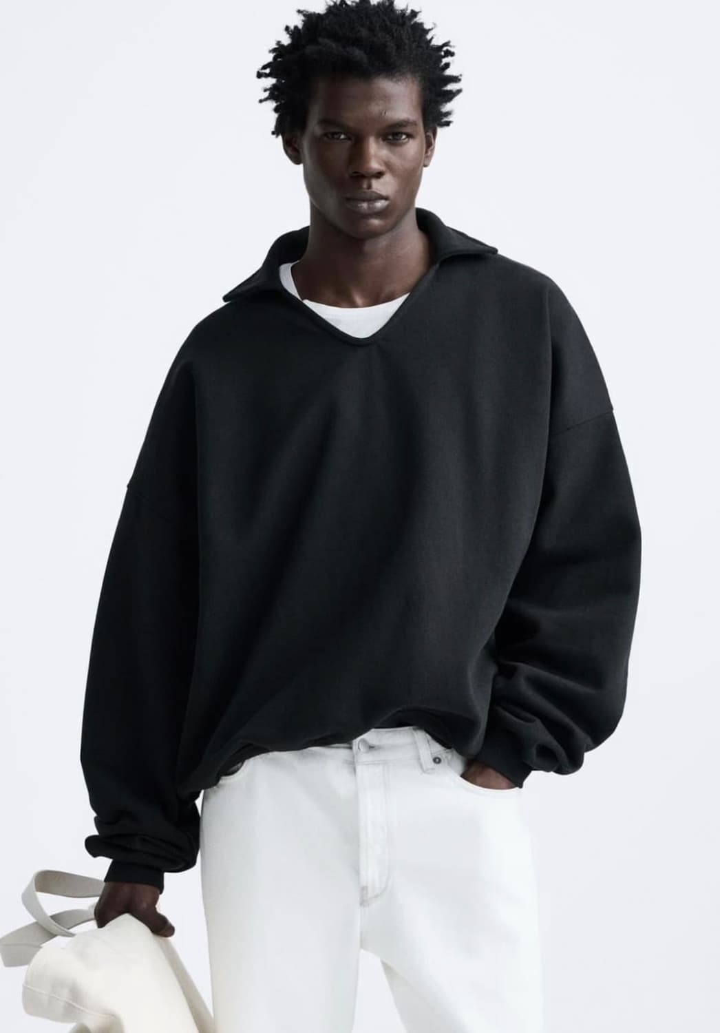 자라 크롭핏 폴로셔츠 S-M사이즈 상품이미지1