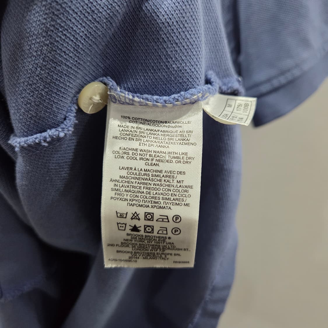 브룩스브라더스 멀티자수 피케 카라 반팔티 M  상품이미지3