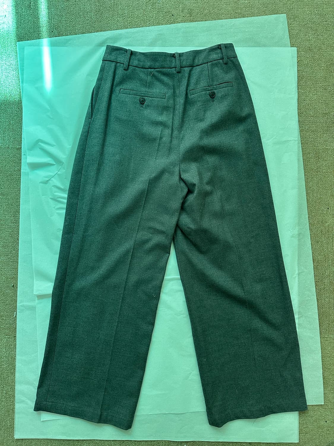 ORE 오어 그레이 핀턱 와이드 슬랙스 1 상품이미지3