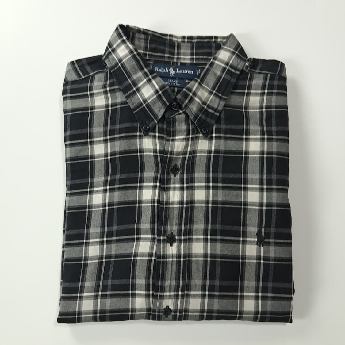 CK579 2XL 폴로 90s 홍콩판 모노 타탄체크 셔츠 남방 상품이미지9