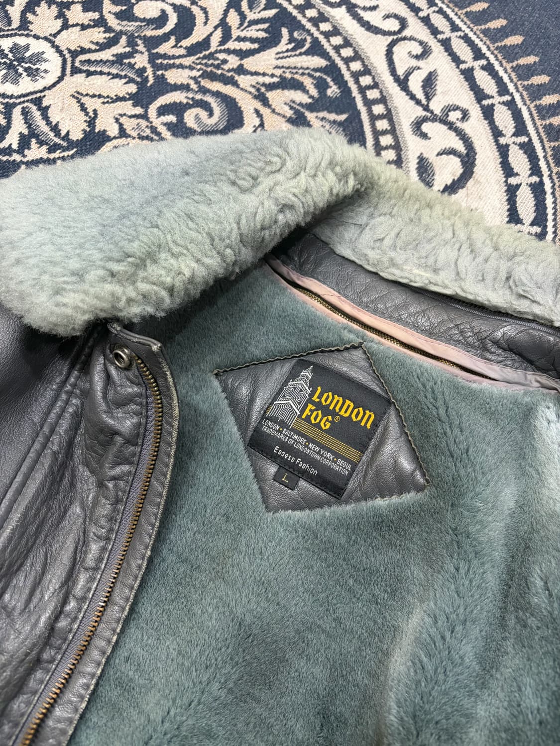 90s LONDONFOG leather G-1 bomber jacket 상품이미지5