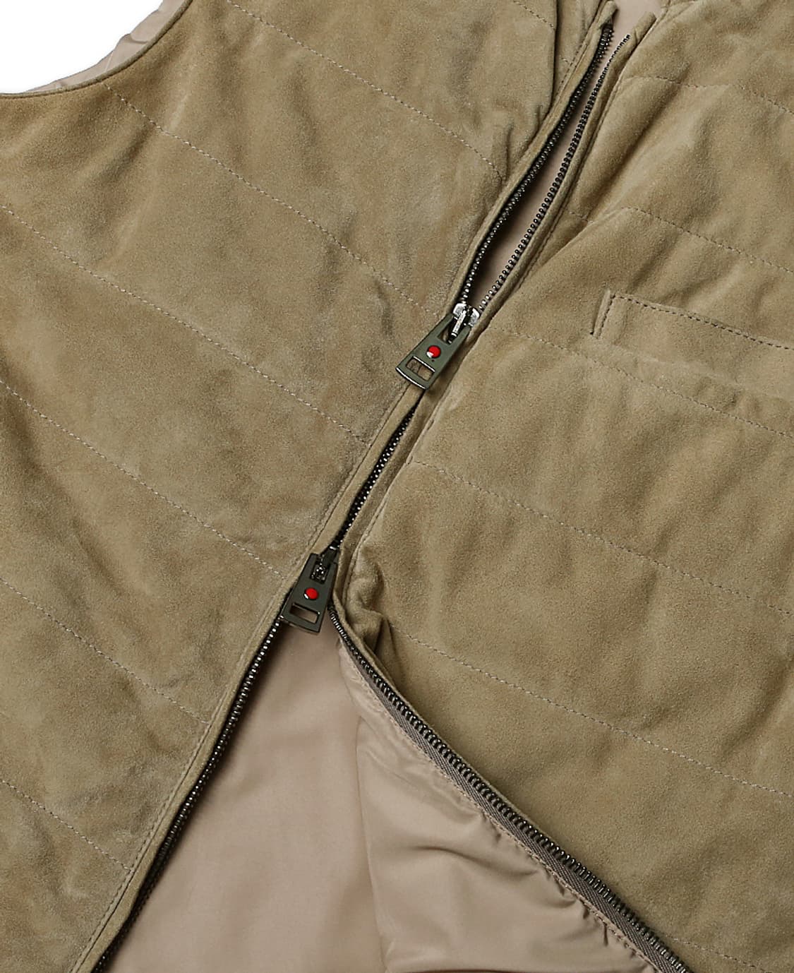 키레드 [Kired] 키톤 럭셔리 베이지 램스킨 스웨이드 베스트 상품이미지4