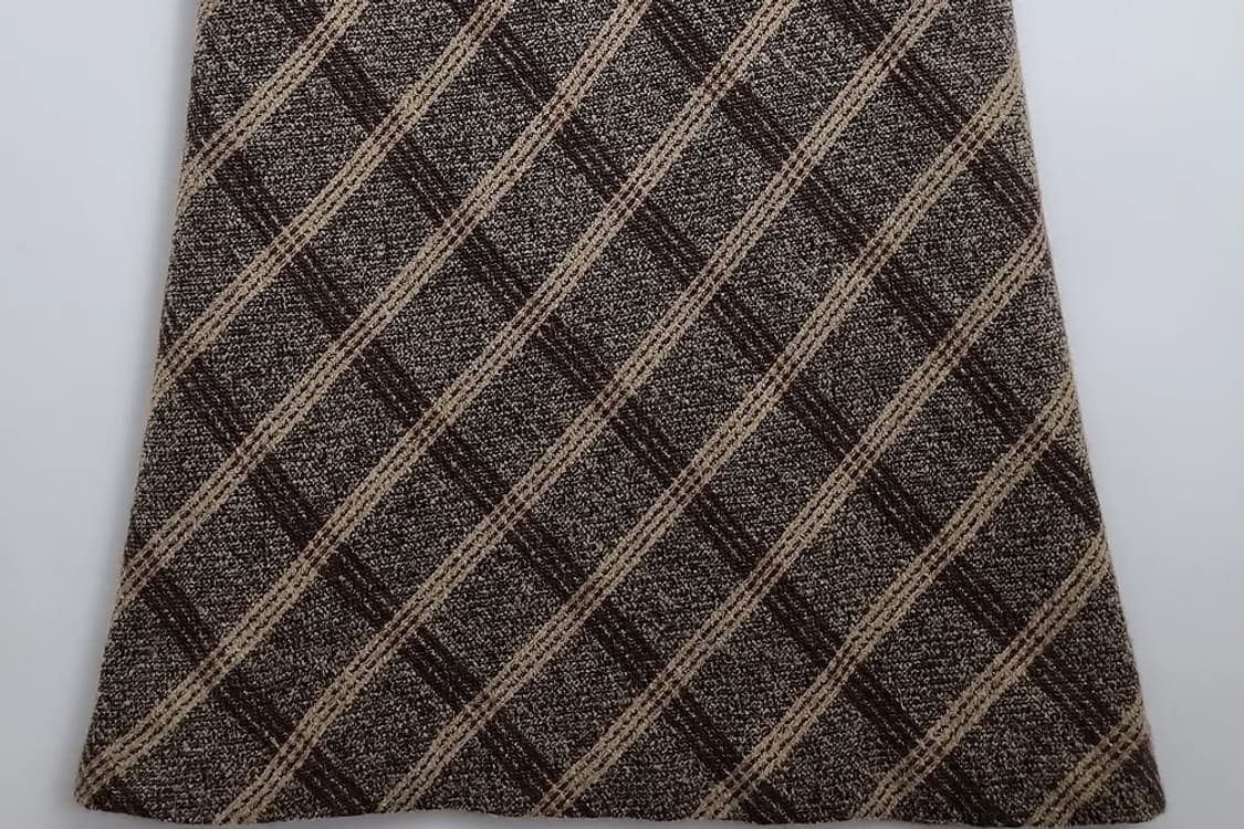 AMIFUR 브라운 체크 울 스커트  상품이미지4