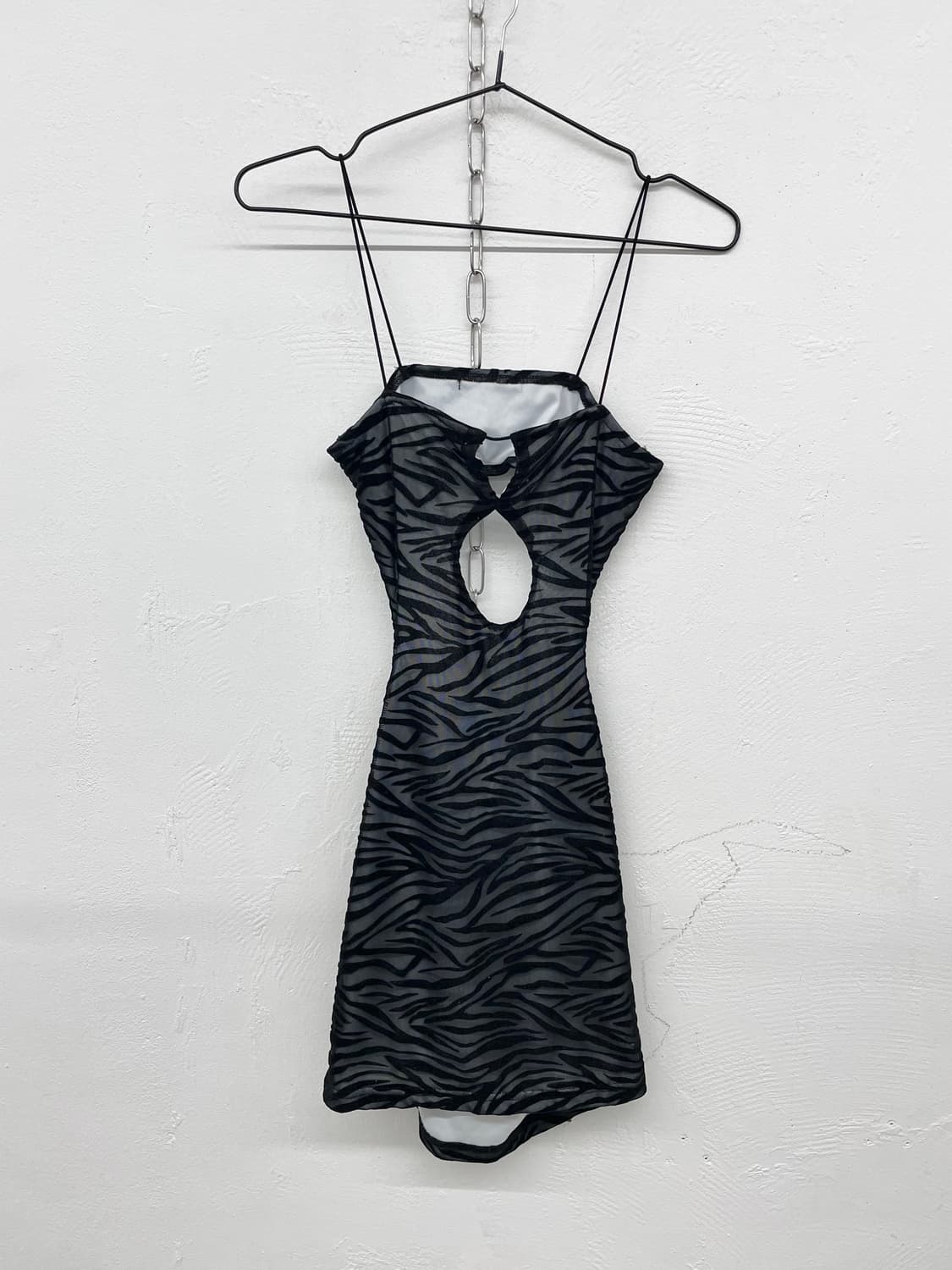 펑크 지브라 트임 원피스 상품이미지4