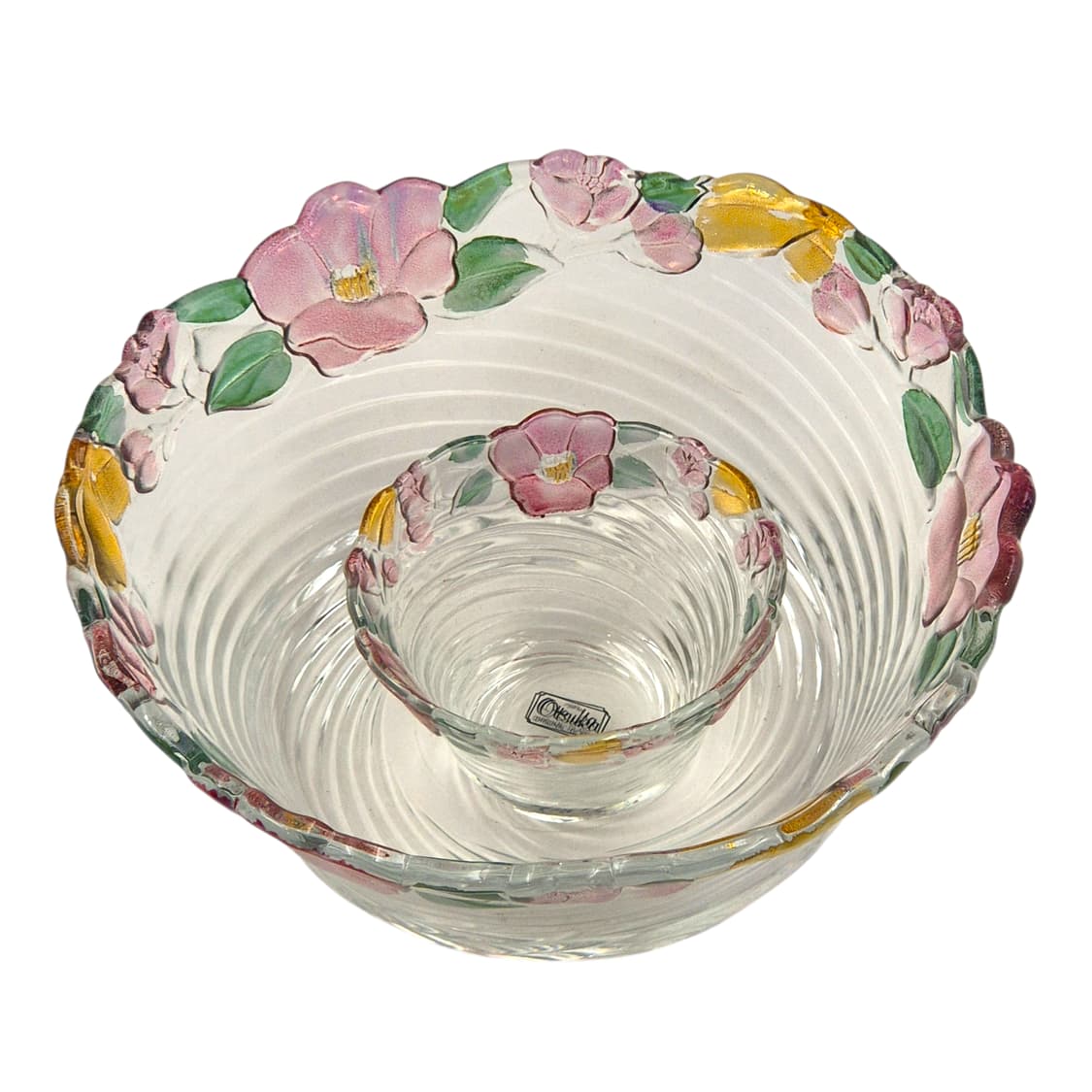 80s 오츠카 컬러 동백꽃 스윌 유리볼 1p 상품이미지1