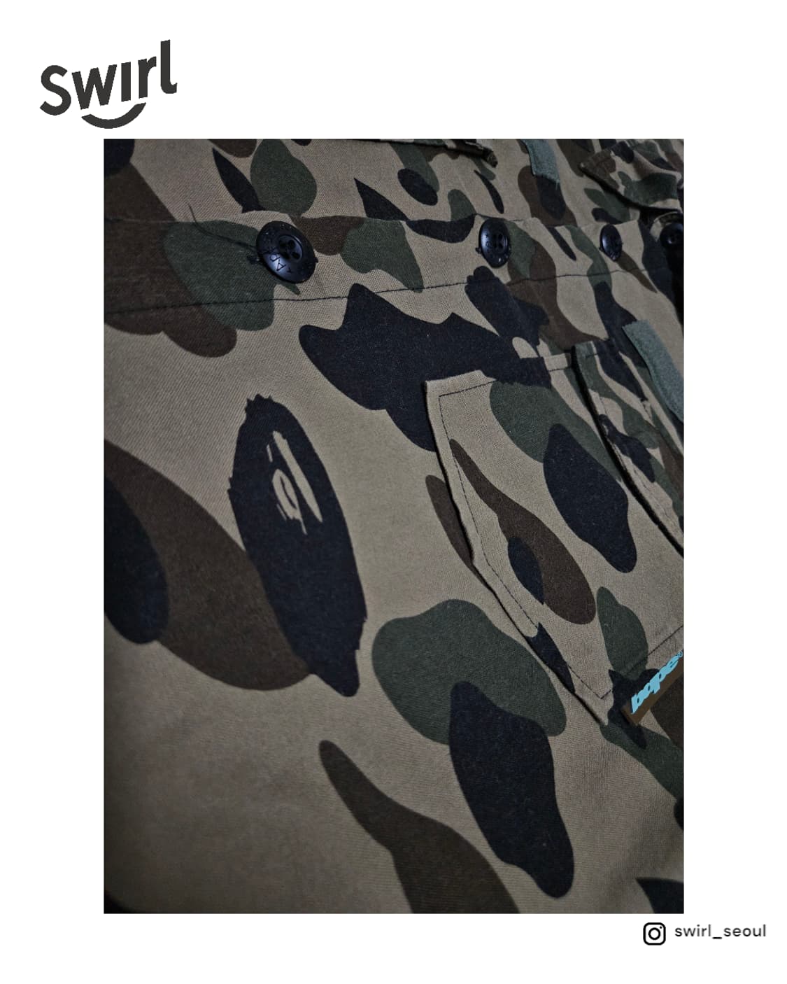 BAPE 1st camo half shirts 상품이미지4