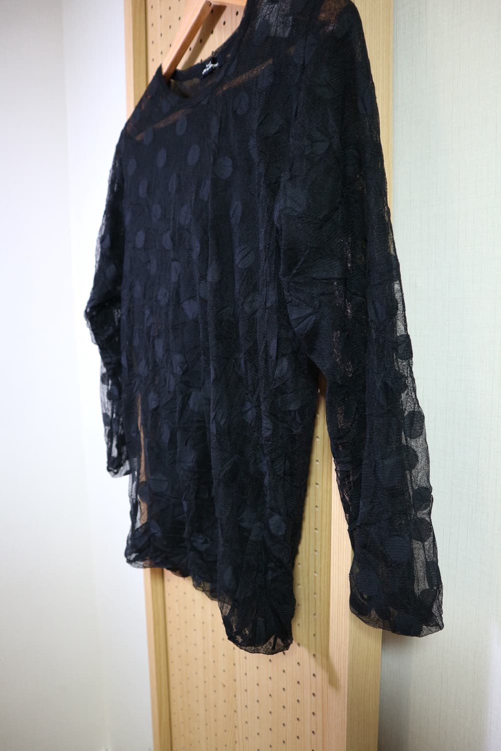 Tricot Dot Sheer Top 상품이미지3