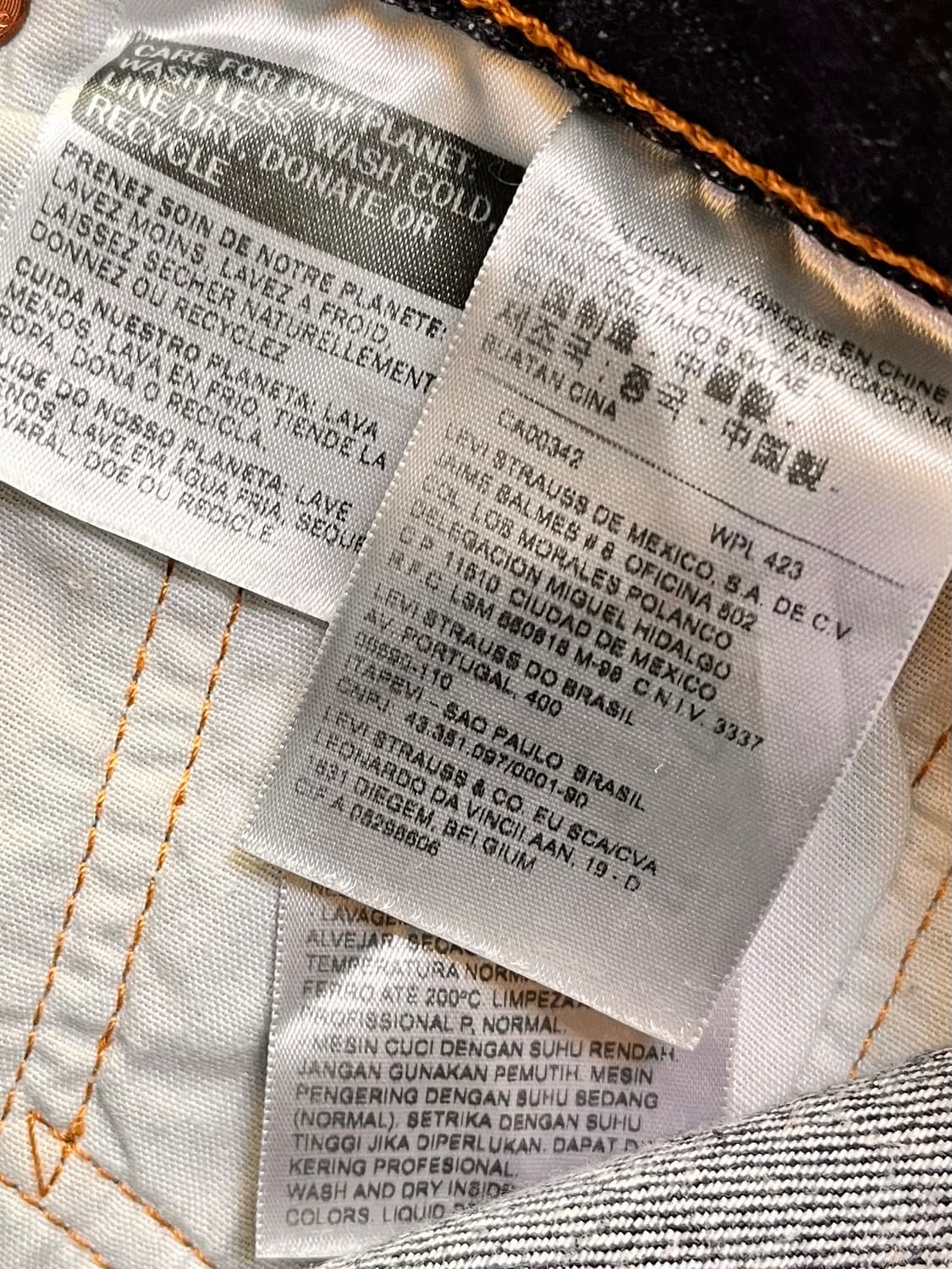 리바이스 501 빅E 데님팬츠 W L 상품이미지5