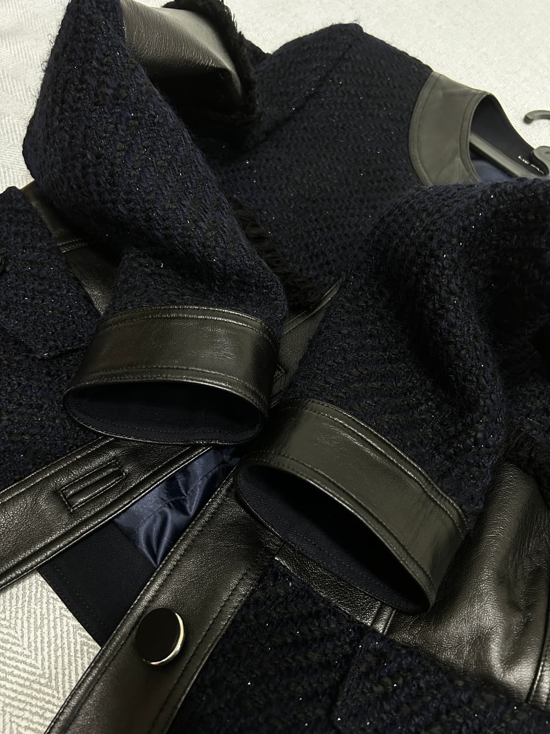 이상봉 디자이너 양가죽 울 트위드자켓 82사이즈 상품이미지6