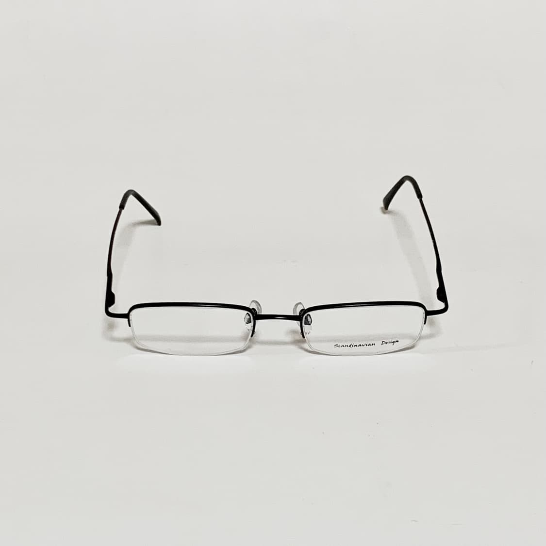 908 데드스탁 빈티지안경 Y2K 슬림 직사각 메탈 반무테 픽키 상품이미지2