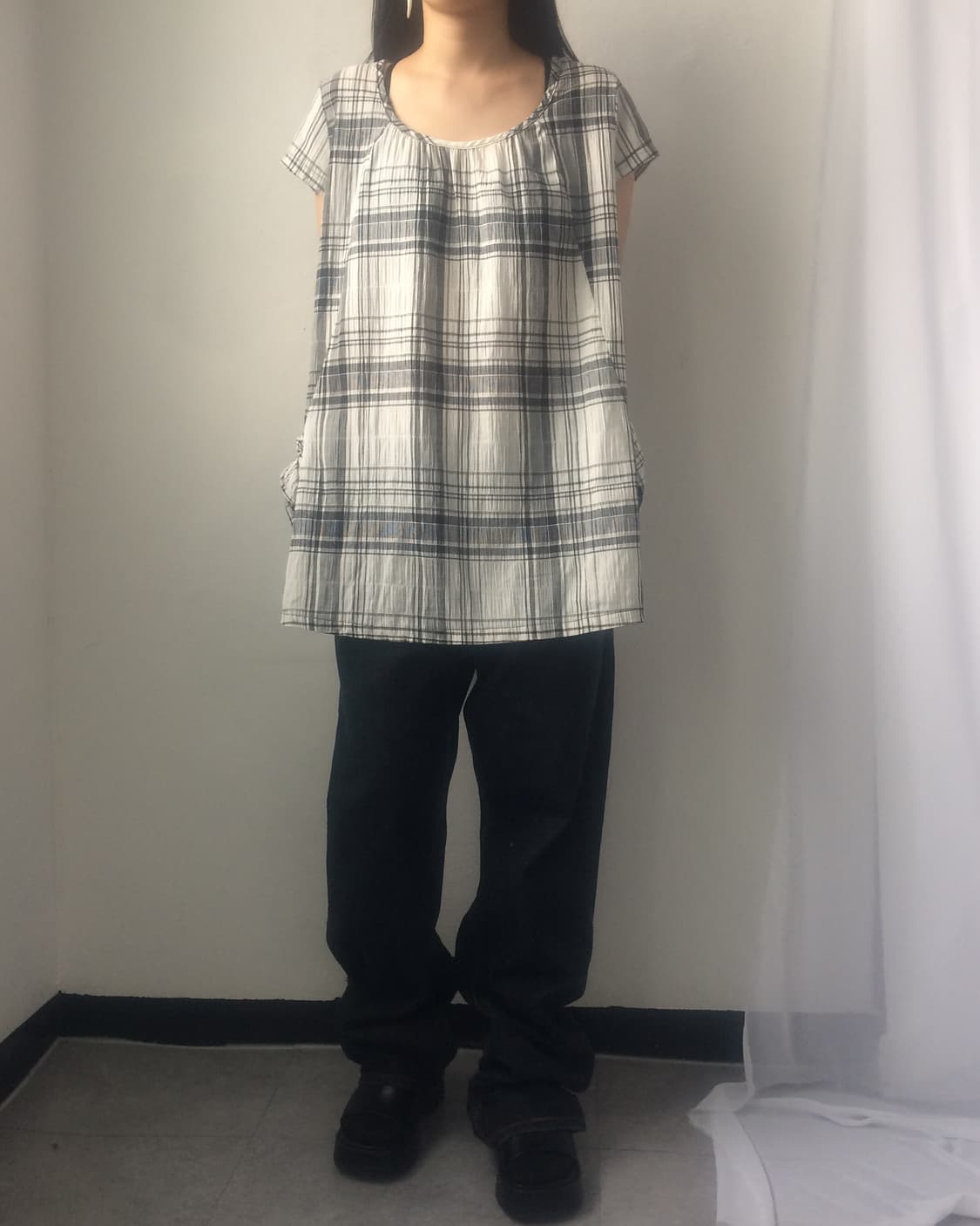 Pocket point check pattern onepiece 상품이미지6