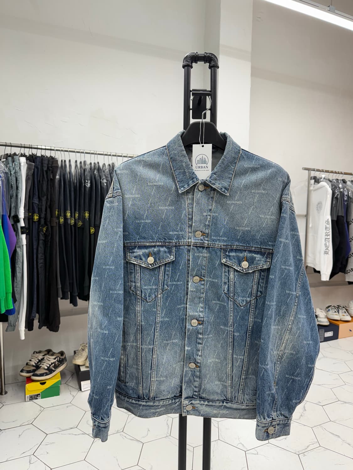 [38] 발렌시아가 멀티로고 데님 자켓 상품이미지1