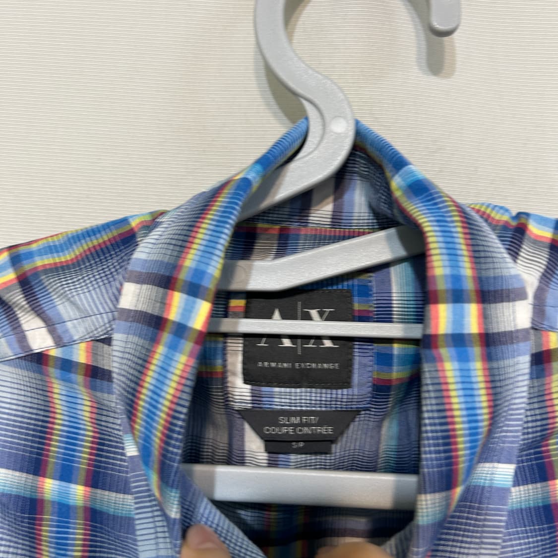 아르마니익스체인지 체크 셔츠 S 남녀공용 상품이미지2