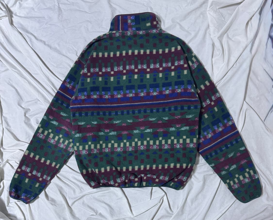 90s usa 컬럼비아 아즈텍 패턴 플리스 네이티브 아메리칸 상품이미지2