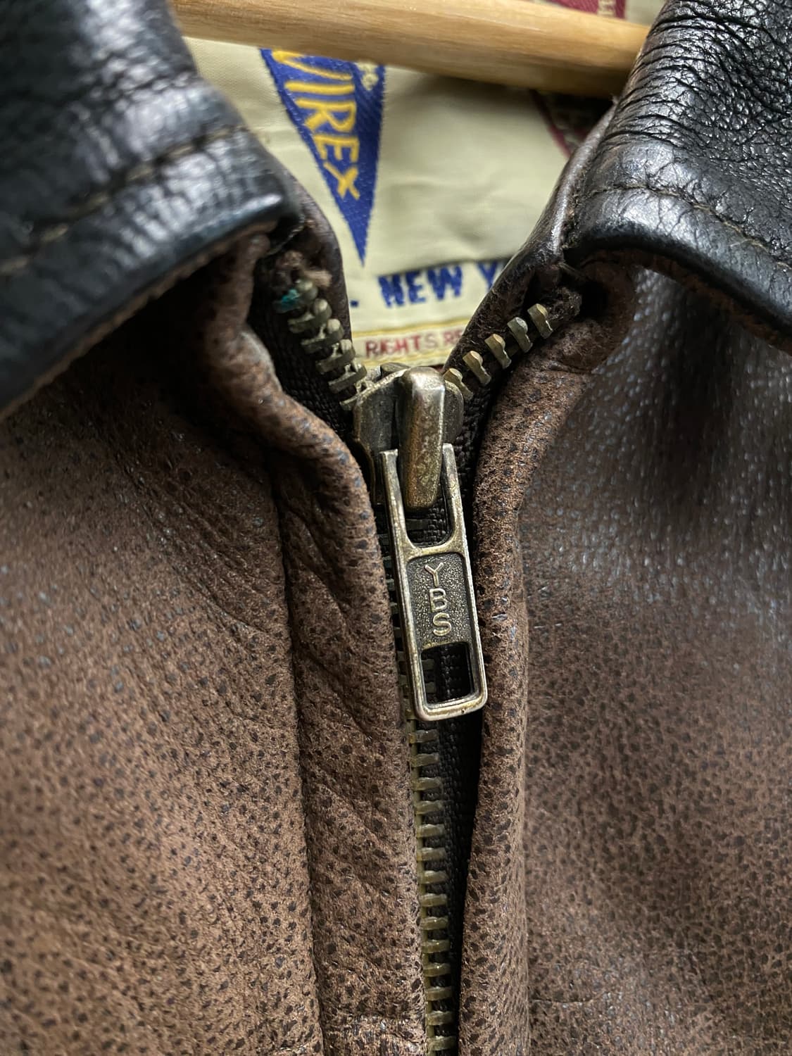 [L] 90s AVIREX 아비렉스 리얼레더 스포츠 자켓 상품이미지4